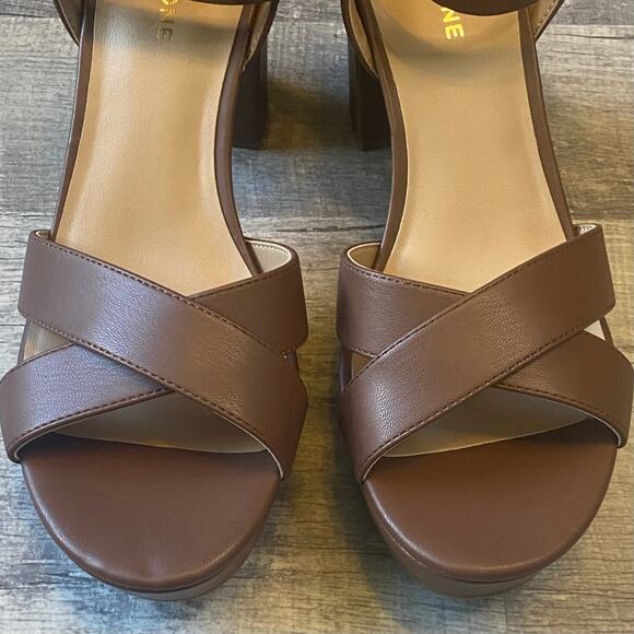 Sun + Stone Lillah Block Heel Platform Dress Sandals, Brown Women Size 11M NWOT - Picture 3 of 12
